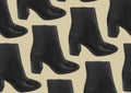 Snakeskin Cowboy Ankle Boots pattern Royalty Free Stock Photo