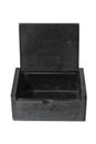 Black wood box on isolated. Royalty Free Stock Photo