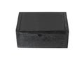 Black wood box on isolated. Royalty Free Stock Photo