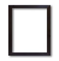 Black wood frame isolated on white background Royalty Free Stock Photo