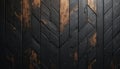 Black wood plank background with brown color elements. Modern textured wall surface backdrop. Wooden design pattern for interior Royalty Free Stock Photo