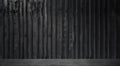 Black wood plank widescreen texture. Bamboo slat dark large wallpaper. Abstract wooden panoramic background. Royalty Free Stock Photo