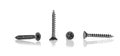 black wood screws on isolated white background Royalty Free Stock Photo