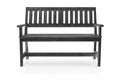 Black wooden bench or long armchair cut isolated