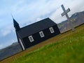 Black wooden church Royalty Free Stock Photo