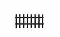 Black wooden fence, white black fence illustration on white background Royalty Free Stock Photo