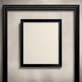 Black Wooden Frames with Blank Canvas for Your Words