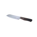 Wooden handle knife on white background