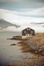 Black Wooden House in East Iceland Royalty Free Stock Photo