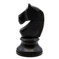 Black wooden knight chess piece