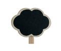 Black wooden tag sign on the white background with clipping paths Royalty Free Stock Photo