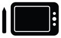 Black work tablet, icon