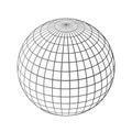 Black world globes net - vector