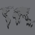 Black World Map Illustration . Royalty Free Stock Photo