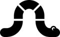 Black Worm Logo icon template Vector