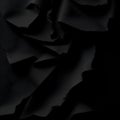 Black wrinkled paper texture. Black crumpled paper texture with folds, black background, wallpaper Royalty Free Stock Photo