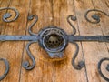 Black wrought iron antique door pull