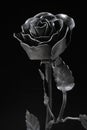 Black forged iron rose