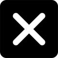 Black X Close Icon, simple line vector for UI UX design. Symbol for website and mobile app interface Royalty Free Stock Photo