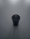 A black 5x lens is used to observe bacteria using a microscope Royalty Free Stock Photo
