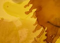 Black and Yellow Abstract Marble Pattern. Alcohol Ink Flow Painting. Royalty Free Stock Photo