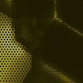 Black and yellow aluminum surface. Metallic geometric texture background