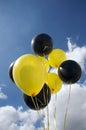 Black and yellow balloons