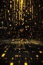 black and yellow binary background computer background with with graphic signs