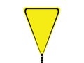 Black and yellow blank triangle sign