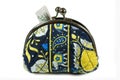 Black and Yellow Coin Purse with Money
