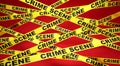 Black and yellow crime scene stripes 3d render