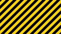 Black and yellow diagonal line striped. Blank vector illustration warning background. Hazard caution sign tape. Space for text Royalty Free Stock Photo