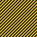 Black and yellow diagonal line striped. Blank vector illustration warning background. Hazard caution sign tape. Space for text Royalty Free Stock Photo