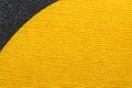 Black and yellow fabric texture. knitted textile close up. woven background Royalty Free Stock Photo