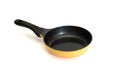 Black and yellow frying pan isolated Royalty Free Stock Photo