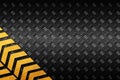 Black and yellow grunge metal background. pattern on metal plate Royalty Free Stock Photo