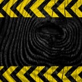 Black and yellow hazard stripes