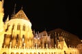 Night view of yellow cathedral