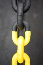 Black and yellow iron chain