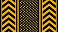 Black yellow iron surface background with diamond plate texture pattern, warning stripes industrial design Royalty Free Stock Photo