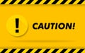 Black and yellow line striped. Caution tape. Blank warning background. Vector illustration Royalty Free Stock Photo