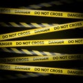 Black And Yellow Lines. Do Not Cross, Danger, Do Not Enter, Caution. Black Background. Vector Illustration