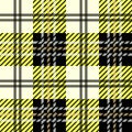 Black And Yellow Lumberjack Tartan Plaid Cloth Texture Pattern