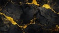 Black and yellow marble background, stone surface Royalty Free Stock Photo