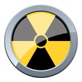 Black & Yellow Nuclear Button Royalty Free Stock Photo