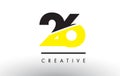 26 Black and Yellow Number Logo Design.