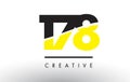 178 Black and Yellow Number Logo Design. Royalty Free Stock Photo