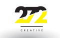 272 Black and Yellow Number Logo Design. Royalty Free Stock Photo