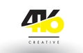 416 Black and Yellow Number Logo Design.