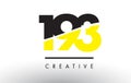 193 Black and Yellow Number Logo Design. Royalty Free Stock Photo